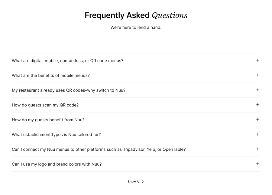 Nuu
				faq ui component