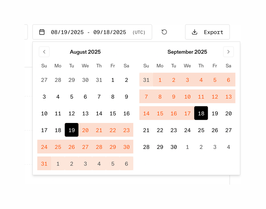 Parallel
			date picker ui component