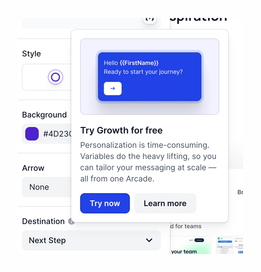 Arcade
				upgrade your plan ui component