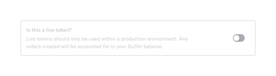 Duffel
				toggle/switch ui component