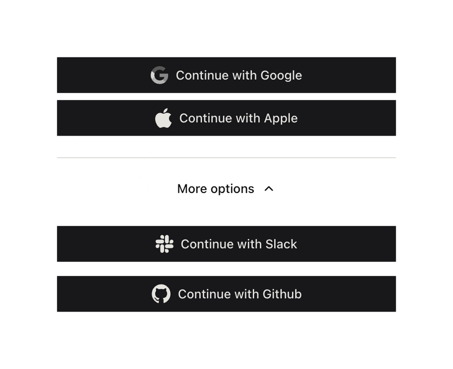 Midday
				social login button ui component