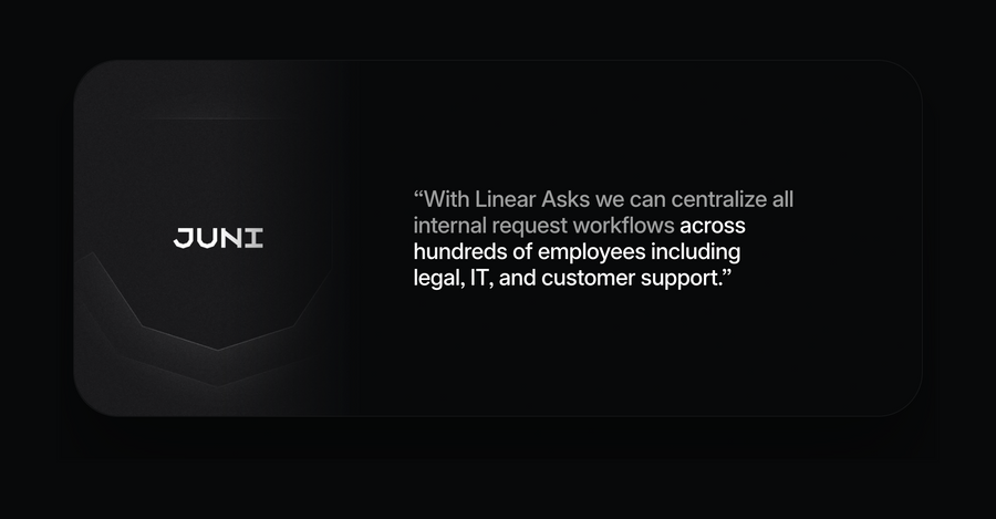 Linear
				testimonial ui component