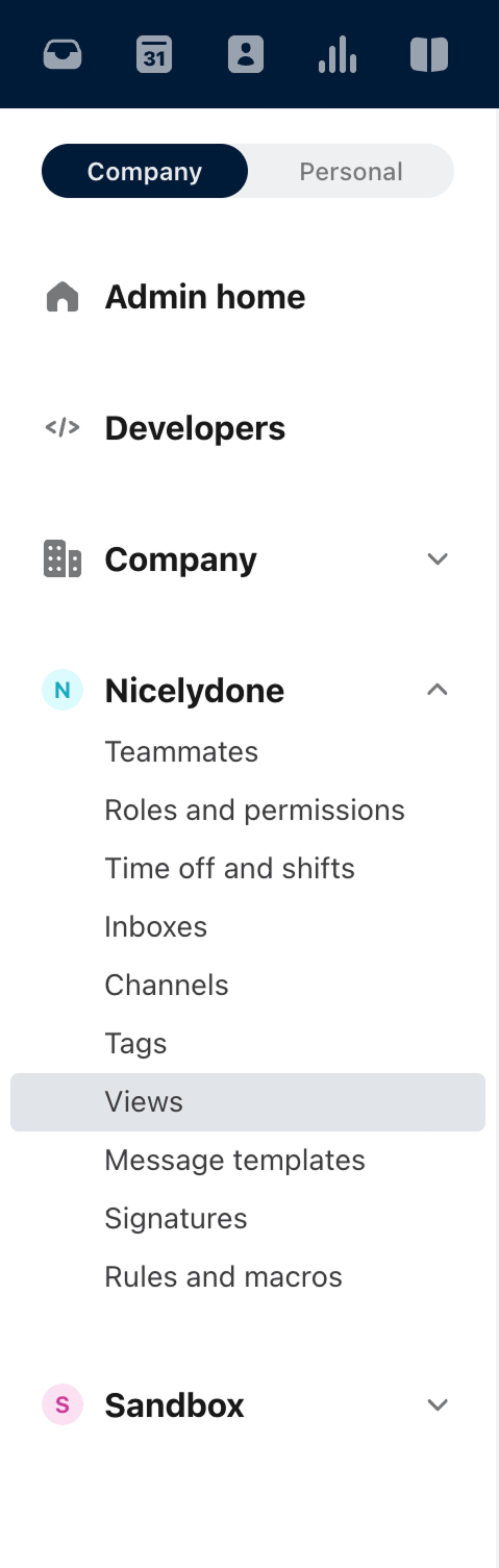 Front
				vertical navigation ui component