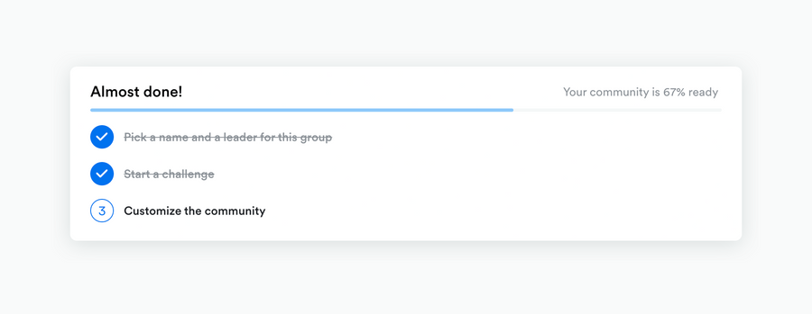 Kajabi
				progress indicator ui component