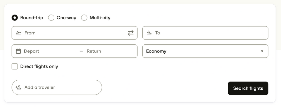 Travelperk
				form element ui component