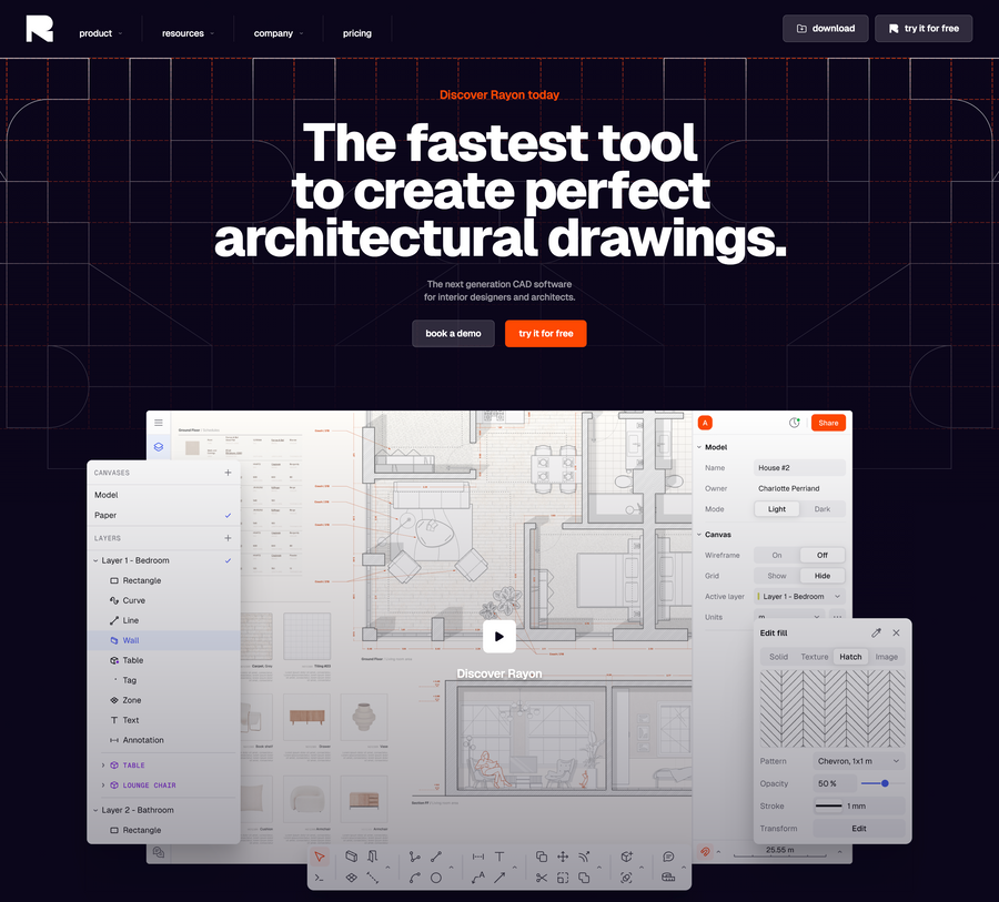 Rayon
				hero section ui component