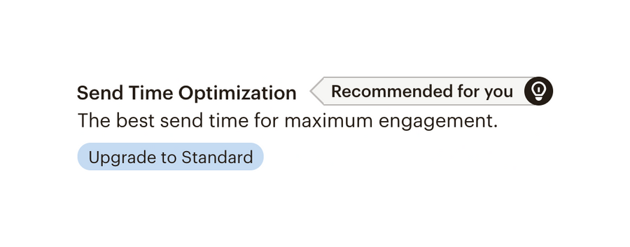 Mailchimp
				upgrade your plan ui component