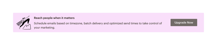 Mailchimp
				upgrade your plan ui component