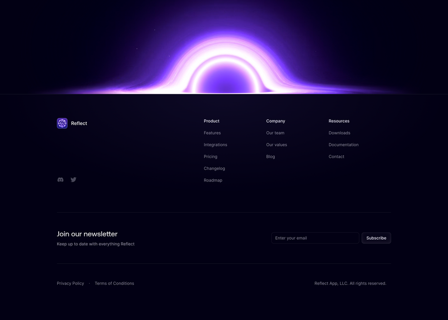 Reflect
				footer ui component