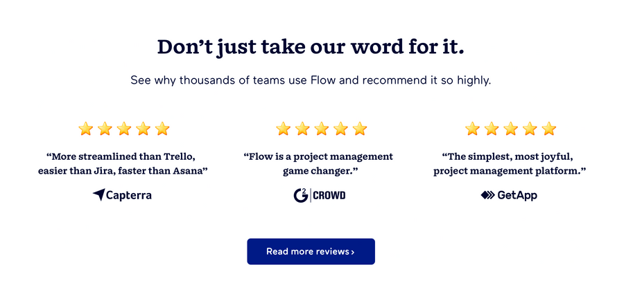 Flow
				testimonial ui component