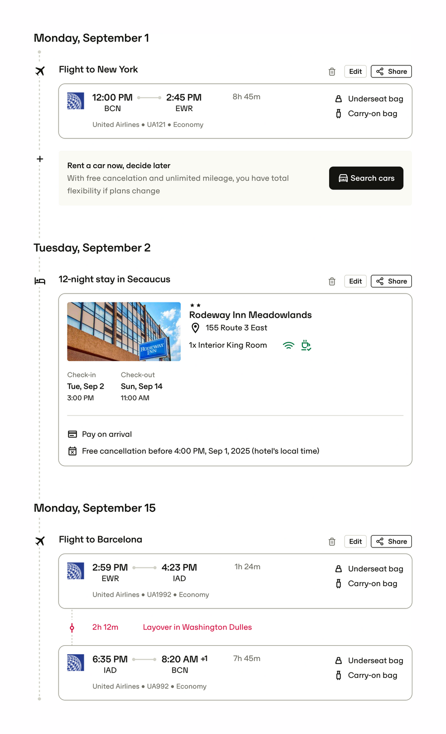 Travelperk
				timeline & history ui component