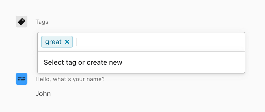 Typeform
				input tag ui component