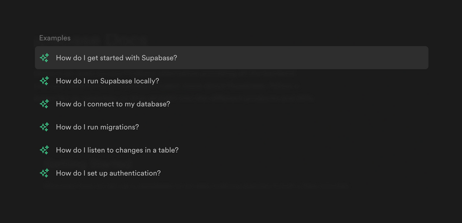 Supabase
				artificial intelligence ui component