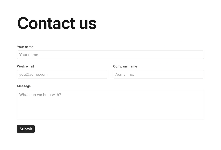 Campsite
				form element ui component