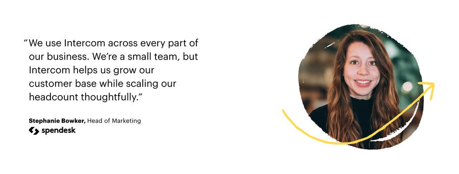 Intercom
				testimonial ui component