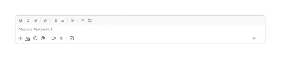 Slack
				rich text editor ui component