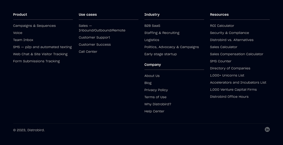 Distrobird
				footer ui component