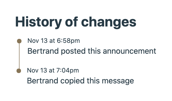 Basecamp
				timeline & history ui component