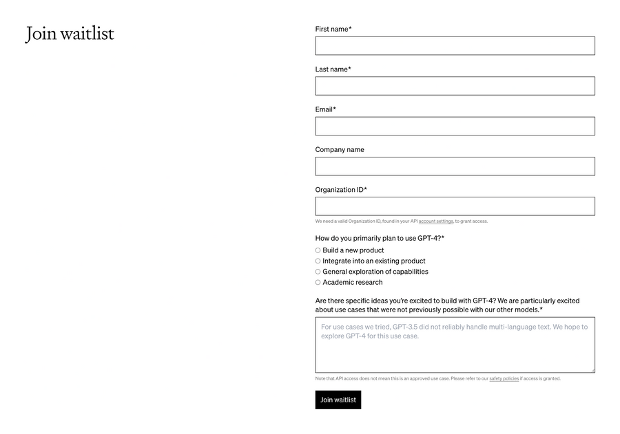 OpenAI
				form element ui component