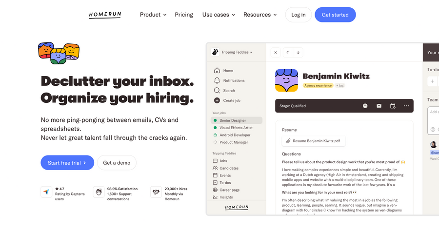 Homerun
				hero section ui component
