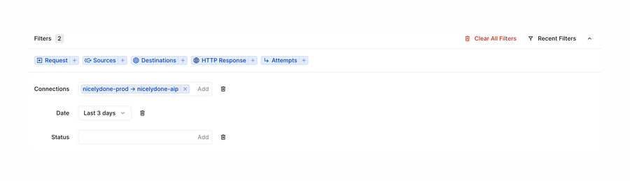 Hookdeck
				sorting & filtering ui component