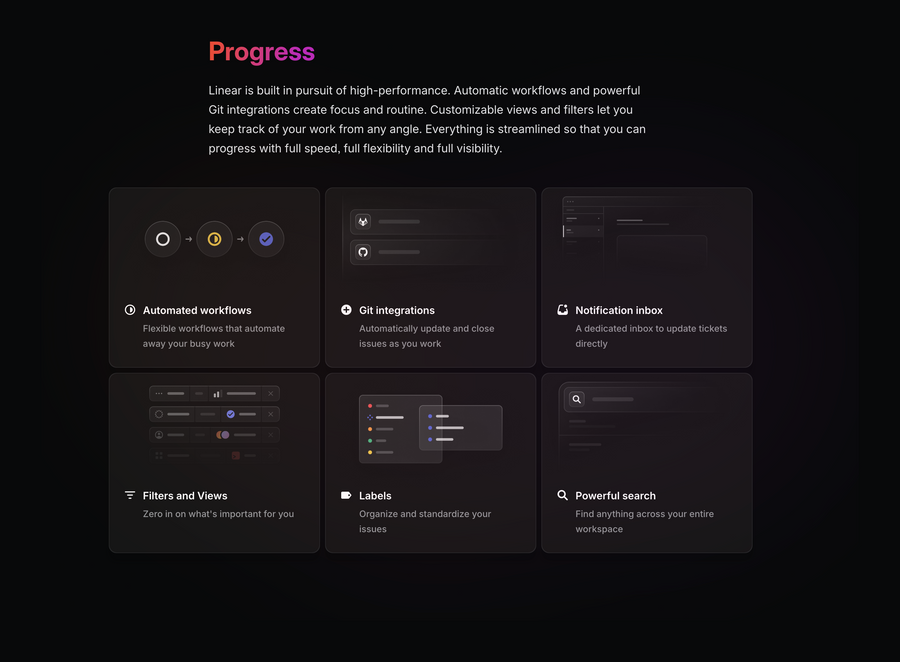 Linear
				bento box ui component