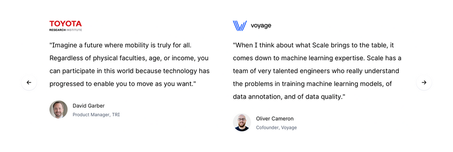 Scale
				testimonial ui component