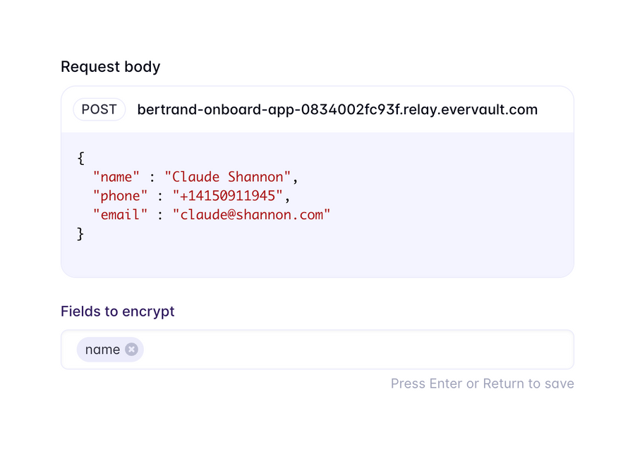 Evervault
				code block ui component