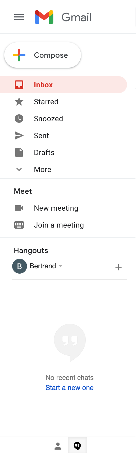 Google Mail
				vertical navigation ui component