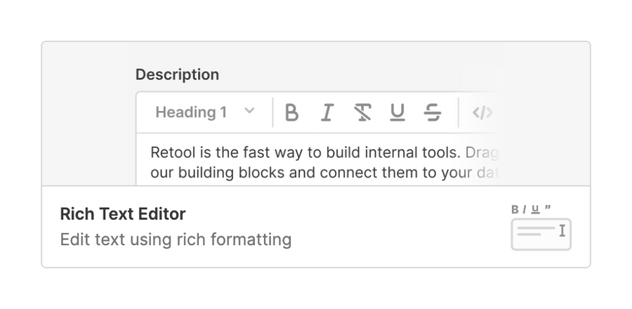 Retool
				card ui component