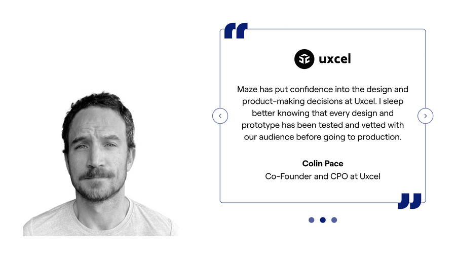 Maze
				testimonial ui component