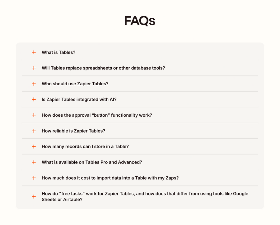 Zapier
				faq ui component