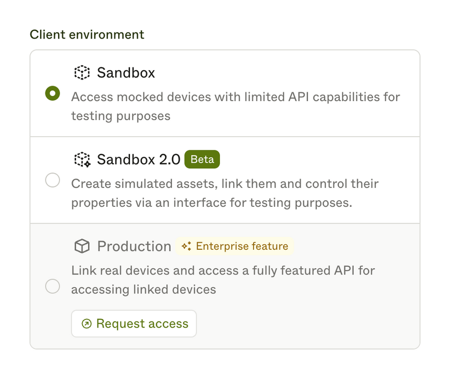 Enode
			desktop access control radio group ui component