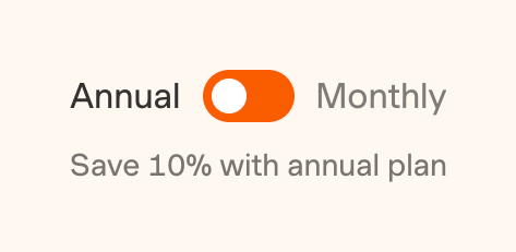 Harvest
				toggle/switch ui component