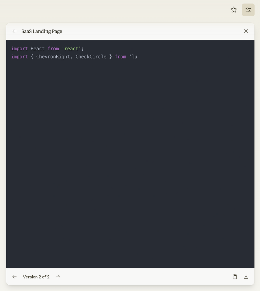 Claude
				toggle/switch ui component