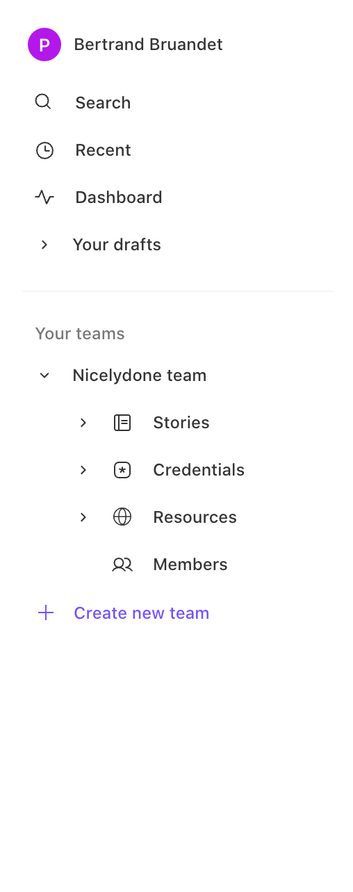 Tines
				vertical navigation ui component