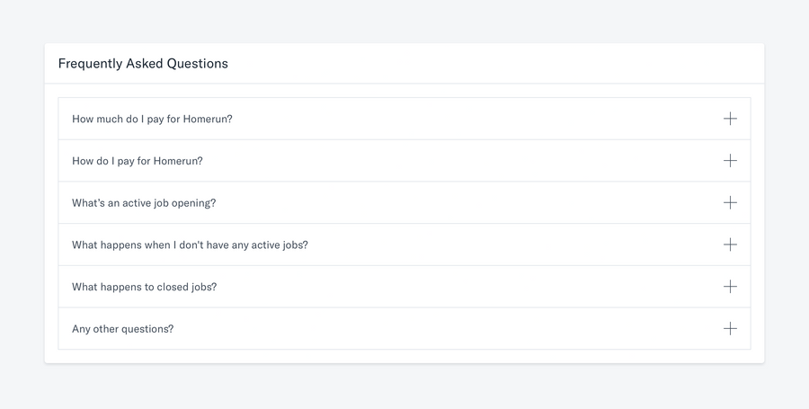 Homerun
				faq ui component