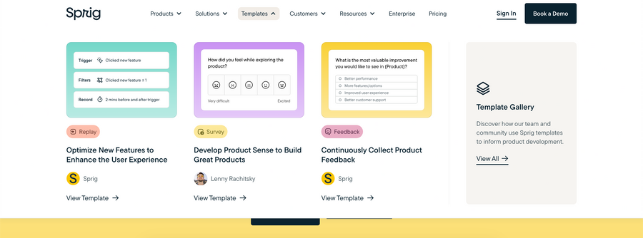 Sprig
				flyout menu ui component