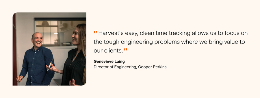 Harvest
				testimonial ui component