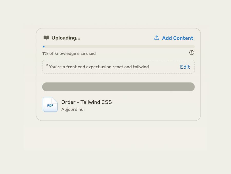 Claude
				progress indicator ui component