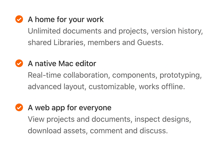 Sketch
				benefit list ui component