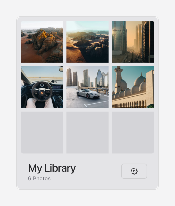 Raster
				card ui component