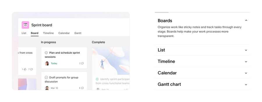 Asana
				accordion ui component
