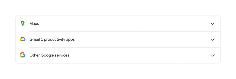 Google Account
				accordion ui component