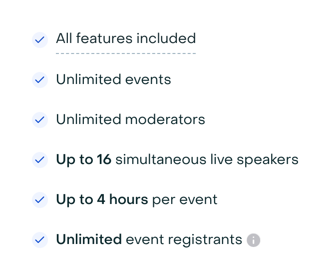 Livestorm
				benefit list ui component