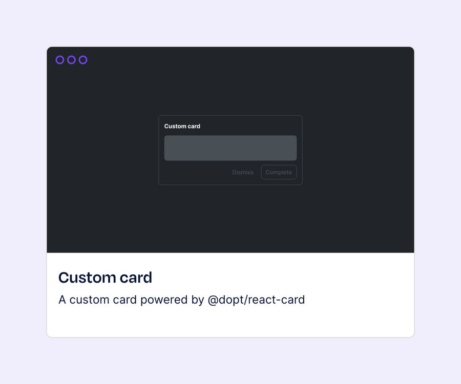 Dopt
				card ui component