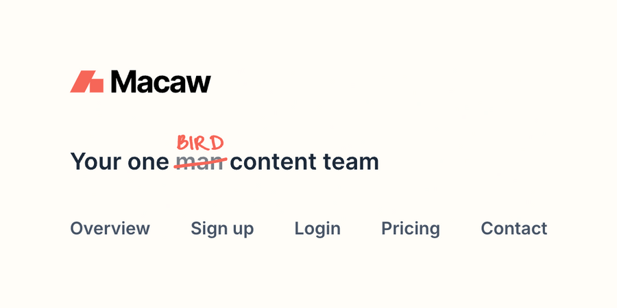 Macaw
				footer ui component