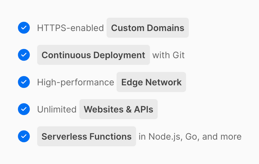 Vercel
				benefit list ui component