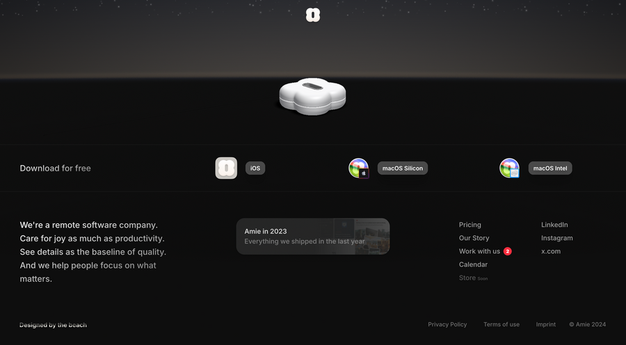 Amie
				footer ui component