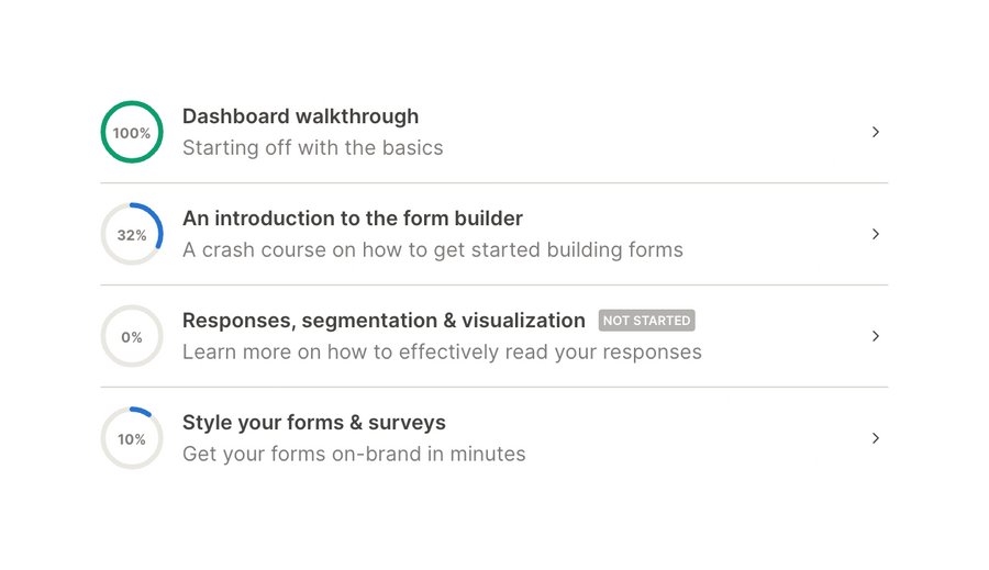 QuestionScout
				progress indicator ui component